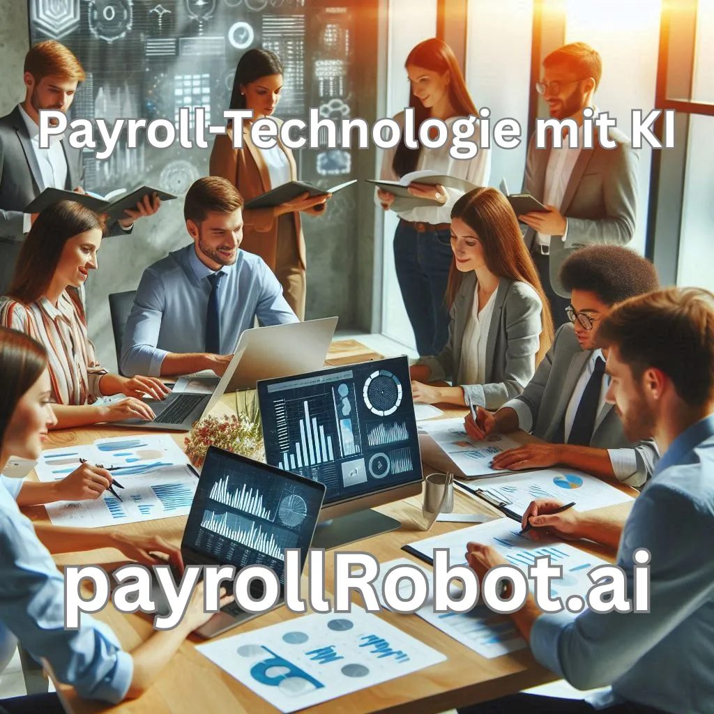 Eine visuelle Darstellung der Payroll-Technologie mit KI, die die Lohnbuchhaltung revolutioniert.