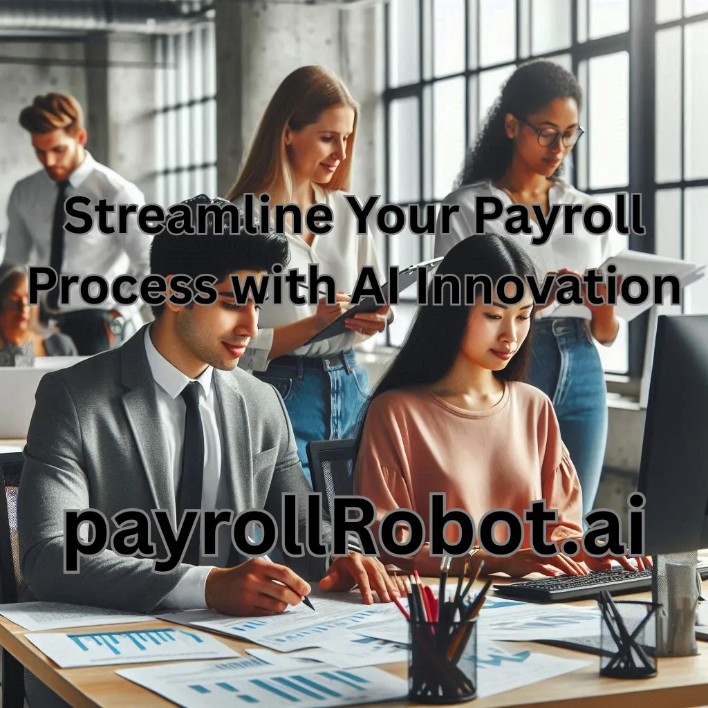 Illustration of a streamlined payroll process with AI technologies in action
